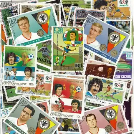 Collection de timbres Footballeurs oblitérés Offre Exclusive