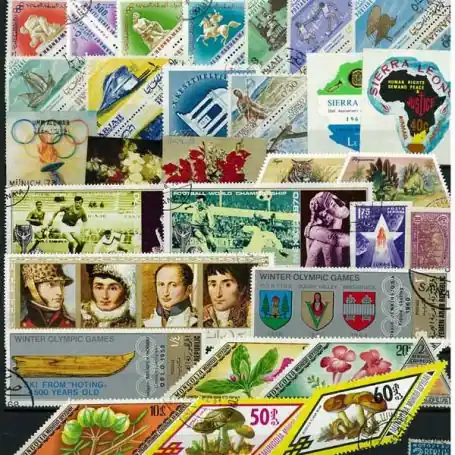 Collection de timbres Format Bizarre oblitérés Offre Exclusive