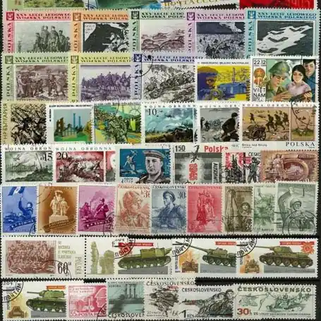 Nouvel Arrivage Collection de timbres Guerre oblitérés