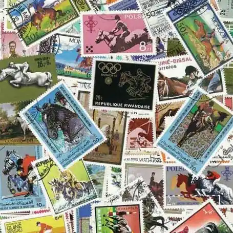 Collection de timbres Hippisme oblitérés Meilleur Prix