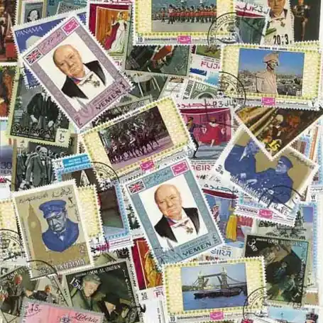 Remise Collection de timbres Histoire D'Angleterre oblitérés