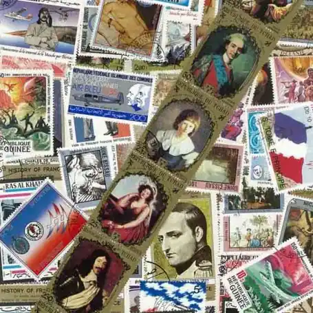 Collection de timbres Histoire de France oblitérés Prix Promo