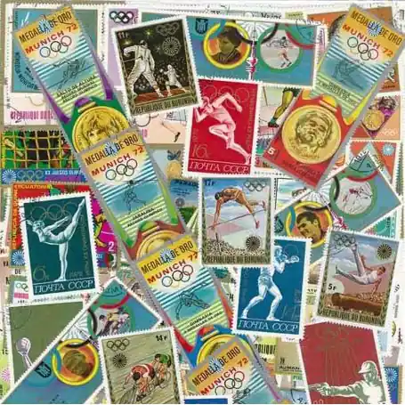 Collection de timbres Jo Ete Munich oblitérés Prix Cassé