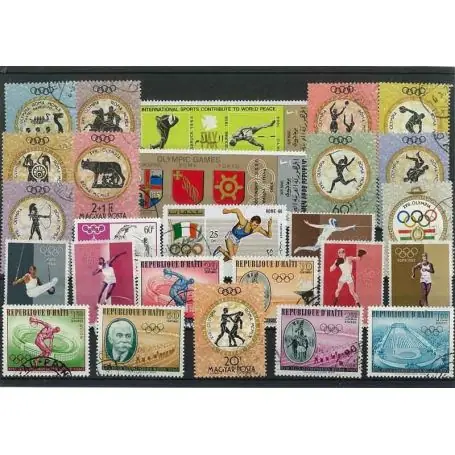 Collection de timbres Jo Ete Rome oblitérés Satisfait Ou Remboursé