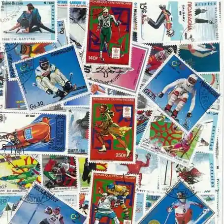 Exclusif Collection de timbres Jo Hiver Calgary oblitérés