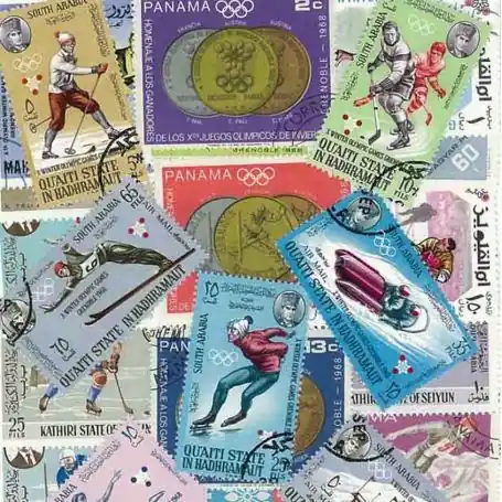 Vente Flash Collection de timbres Jo Hiver Grenoble oblitérés