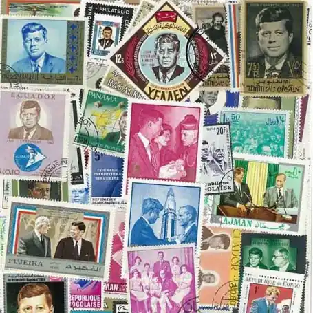 Collection de timbres Kennedy oblitérés Quantité Limitée