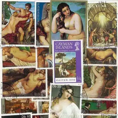 Collection de timbres Le Titien oblitérés Certifié