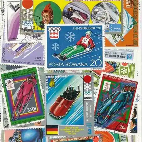 Collection de timbres Luge Et Bobsleigh oblitérés Top Vente