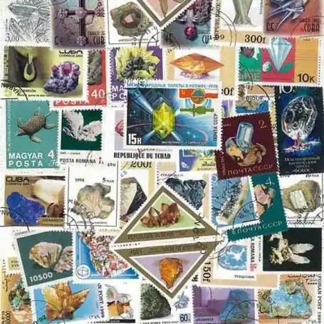 Collection de timbres Mineraux oblitérés Meilleure Vente