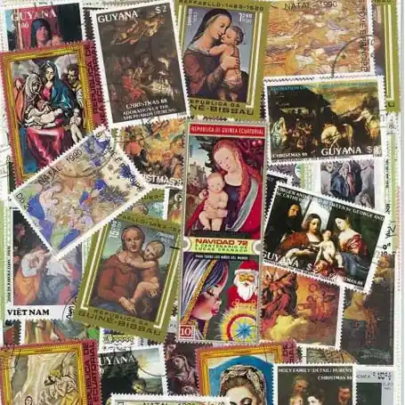 Collection de timbres Nativite Vierge oblitérés Meilleure Qualité