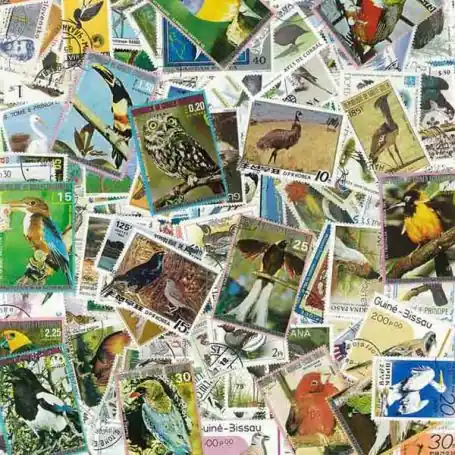 Super Prix Collection de timbres Oiseaux oblitérés