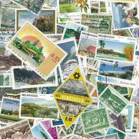 Collection de timbres Paysage oblitérés Offre Limitée