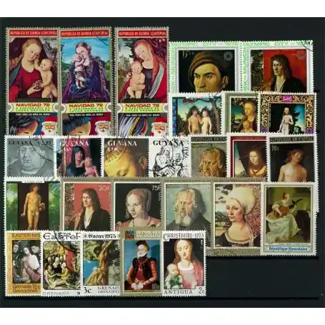 Collection de timbres Peintres Allemands oblitérés Quantité Limitée