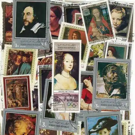 Collection de timbres Peintres Flamands oblitérés Premium