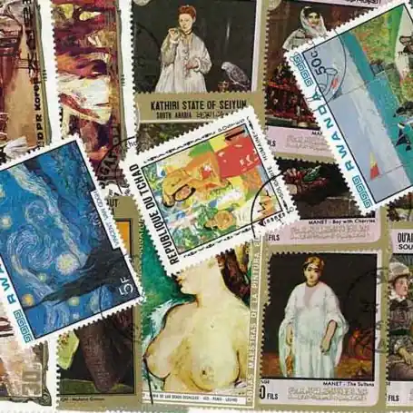 Collection de timbres Peintres Impressionnistes oblitérés Offre Exclusive