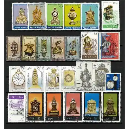 Collection de timbres Pendules oblitérés Meilleure Qualité