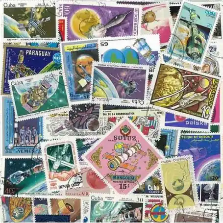 Solde Collection de timbres Planete Terre oblitérés