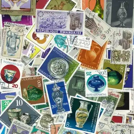 Dernière Chance Collection de timbres Poteries oblitérés