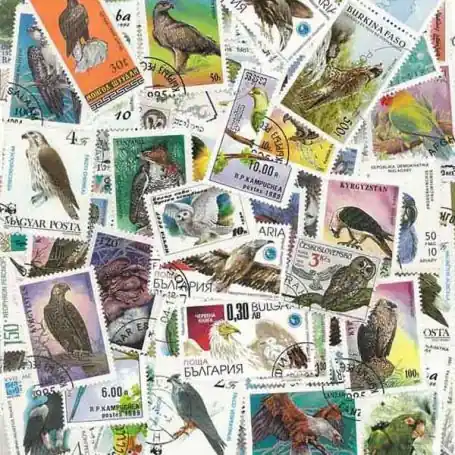 En Vogue Collection de timbres Rapaces oblitérés