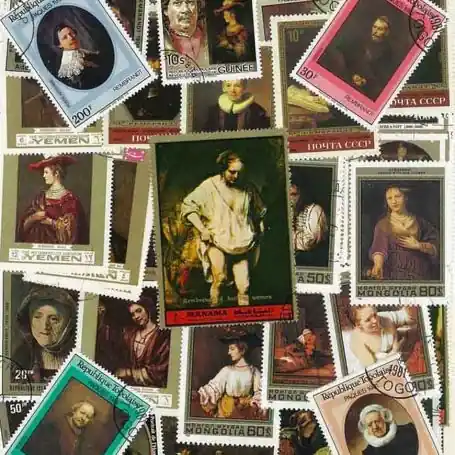 Collection de timbres Rembrandt oblitérés Dernière Chance