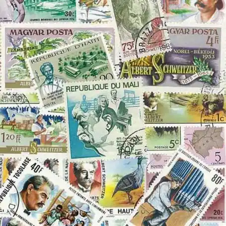 Collection de timbres Schweitzer oblitérés Dernier Modèle