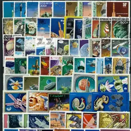 Collection de timbres Sondes Spatiales oblitérés Garantie Incluse