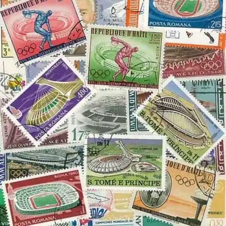 Jusqu’à Épuisement Des Stocks Collection de timbres Stades oblitérés