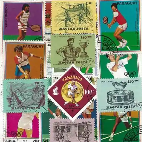 Collection de timbres Tennis oblitérés Offre Spéciale