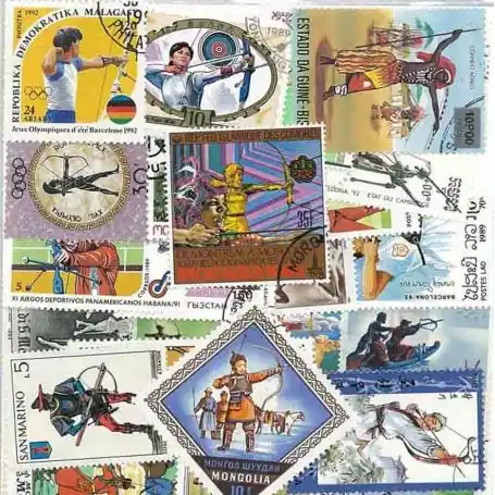 Collection de timbres Tir A L'Arc oblitérés Commande En Gros