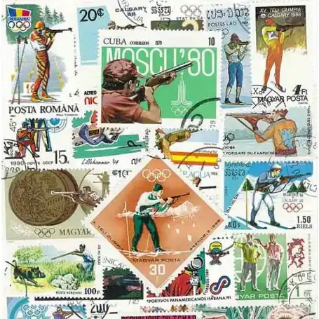 Collection de timbres Tir Arme A Feu oblitérés Édition Limitée