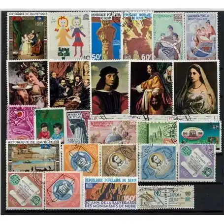 Collection de timbres Unesco oblitérés Top Qualité