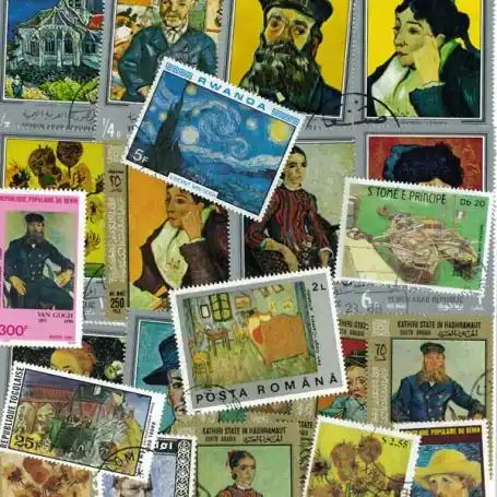 Collection de timbres Van Gogh oblitérés Garantie Incluse
