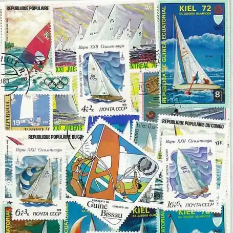 Seulement Aujourd’hui Collection de timbres Voile oblitérés