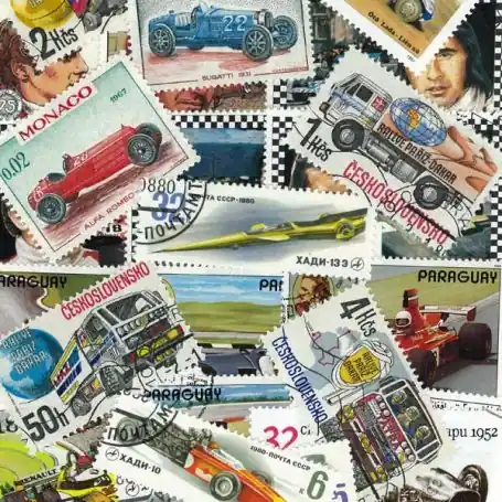 Collection de timbres Voitures De Course oblitérés Nouveauté