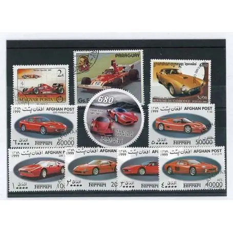 Collection de timbres Voitures Ferrari oblitérés Acheter En Ligne
