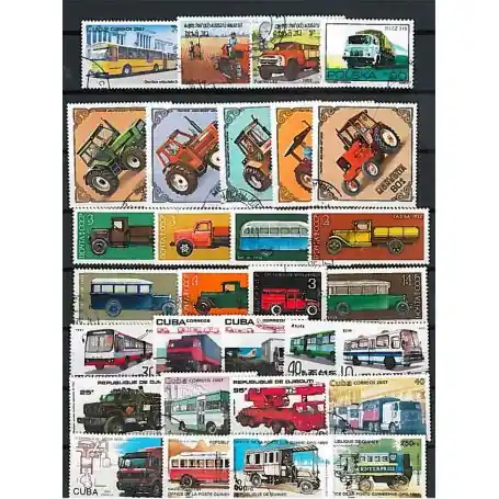 Livraison Express Collection de timbres Voitures Utilitaires oblitérés