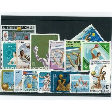 Collection de timbres Water Polo oblitérés Meilleure Vente