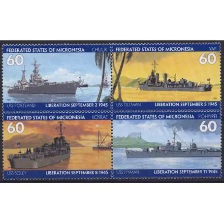 Expédition Rapide Micronesie - N° 360/63 - Neuf sans charnière