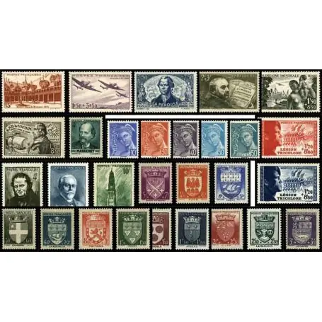 Timbres France 1942 en année complète neuve Offre Exclusive