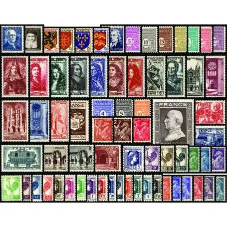 Seulement Aujourd’hui Timbres France 1944 en année complète neuve