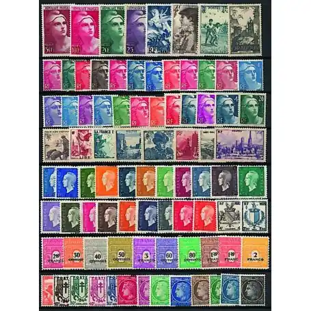 Offre Spéciale Timbres France 1945 en année complète neuve