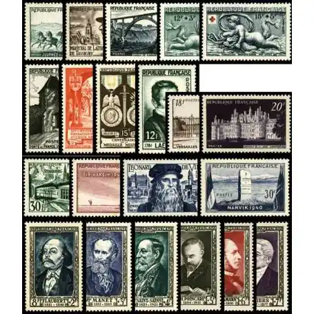 Expédié Aujourd’hui Timbres France 1952 en année complète neuve
