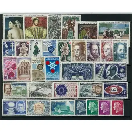 Seulement Aujourd’hui Timbres France 1967 en année complète neuve