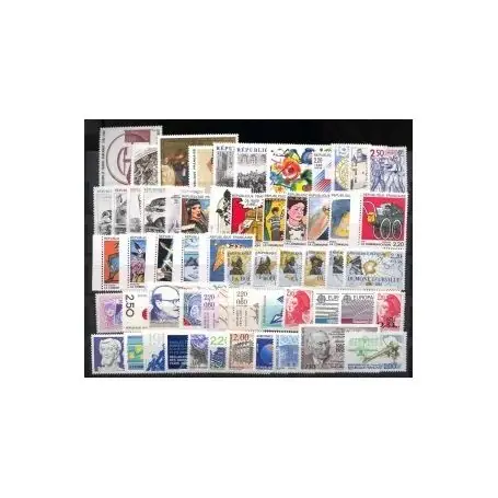Livraison Mondiale Timbres France 1988 en année complète neuve