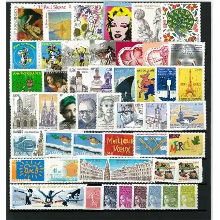 Nouveauté Timbres France 2003 en année complète neuve