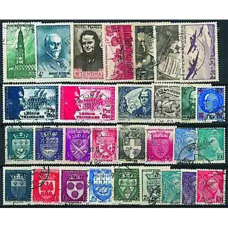 Timbres France 1942 en année complète oblitérée Affaire À Saisir