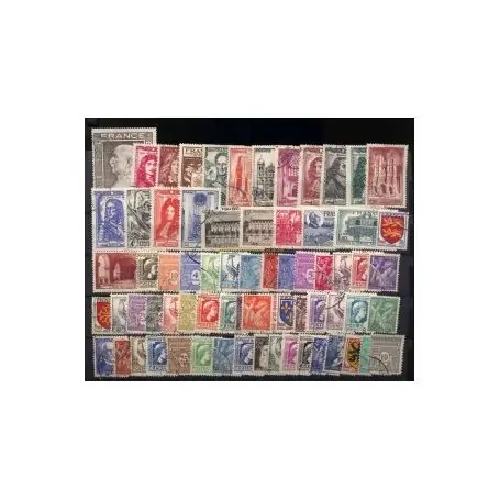 Timbres France 1944 en année complète oblitérée Jusqu’à Épuisement Des Stocks