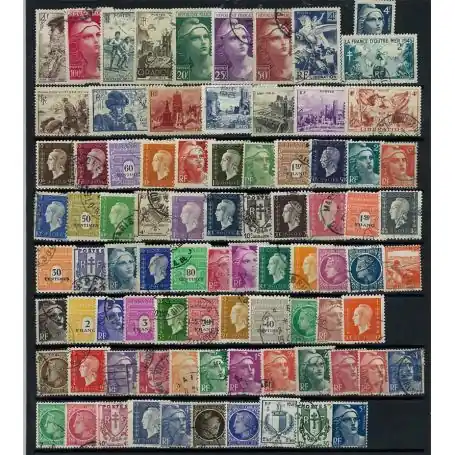 Top Qualité Timbres France 1945 en année complète oblitérée