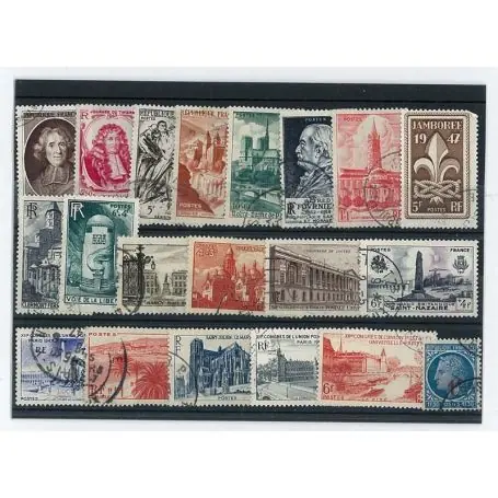 Timbres France 1947 en année complète oblitérée Commande En Gros